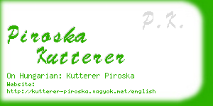 piroska kutterer business card